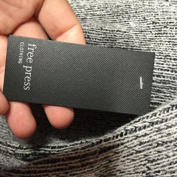 Free Press Pullover Sweater Plaited Long Sleeve Sweater Mock Neck Black Size XL - Picture 5 of 8